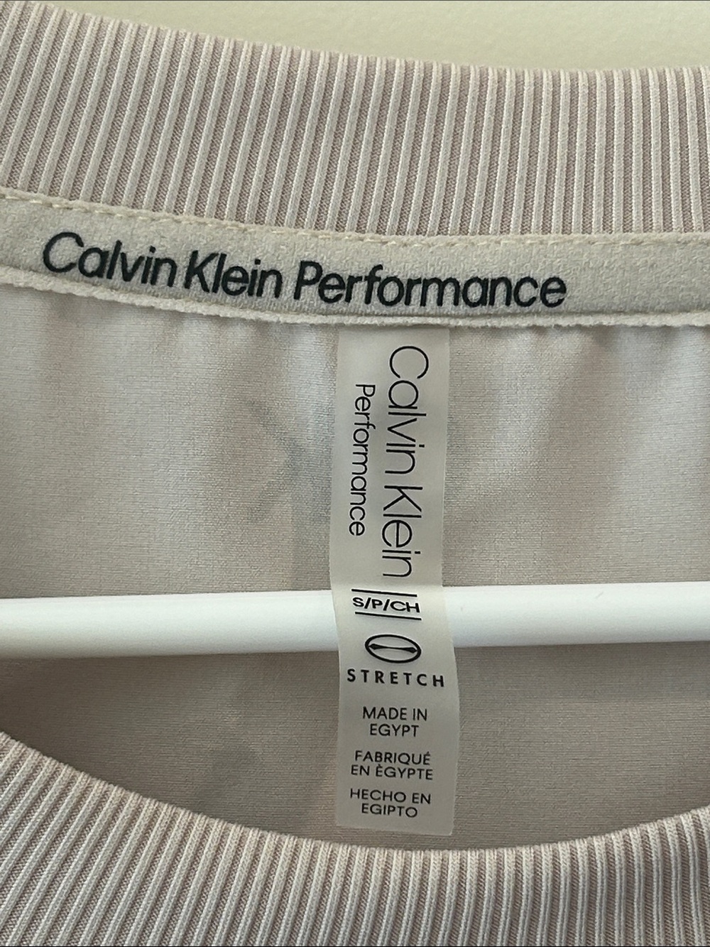 Calvin Klein Performance Sleeveless Drawstring Dress 12% Spandex pockets S beige - Picture 6 of 10